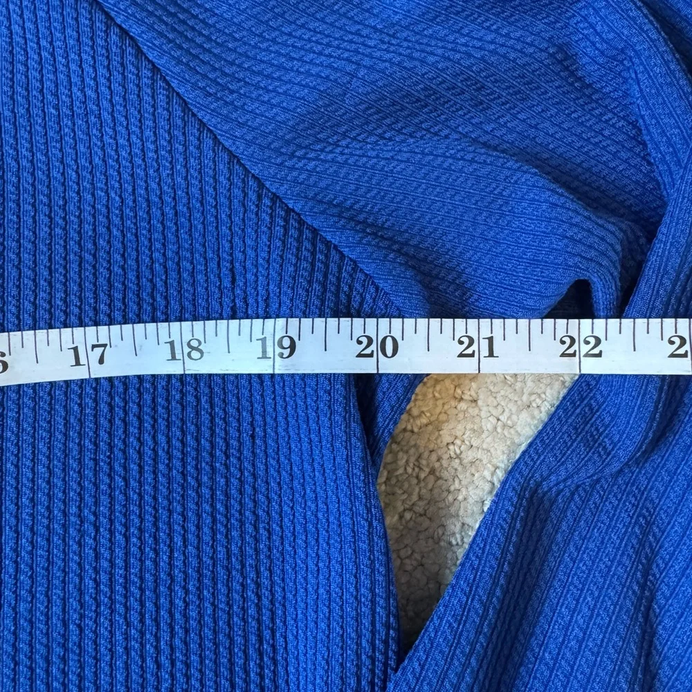 Royal Blue Full Zip Ribbed Jacket - Picture 5 of 7